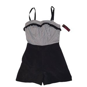 ROCKSTEADY PINUP ROMPER GINGHAM